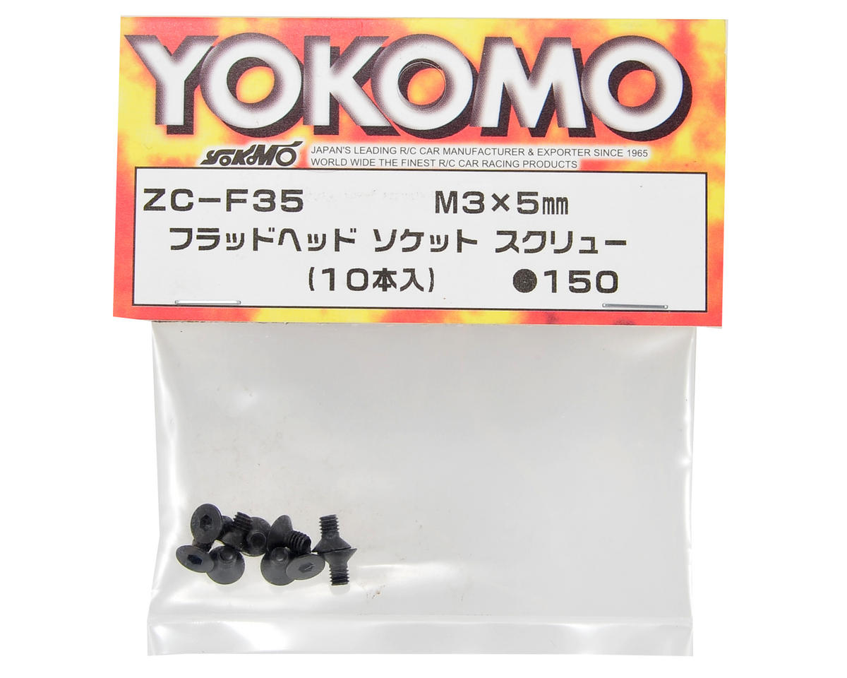 Yokomo 3x5mm Flat Head Hex Screw (10)