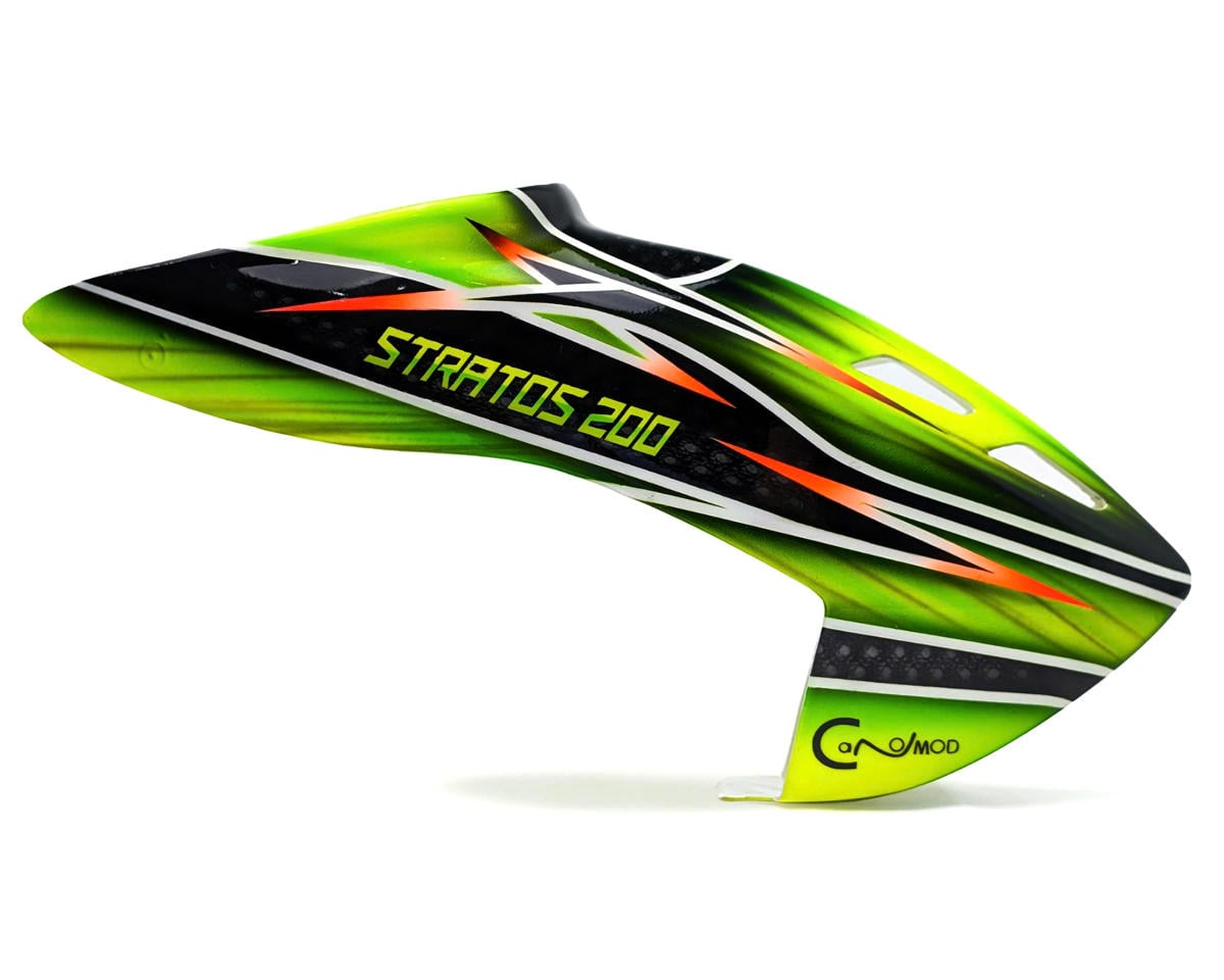 Canomod XLPower Stratos 200 Fiberglass Airbrush Pre-Painted Canopy (Green)